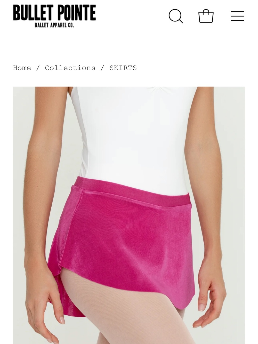Bullet Pointe Hot Pink Ballet Skirt